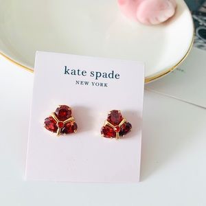 Kate Spade Crystal Cluster Earrings Ruby